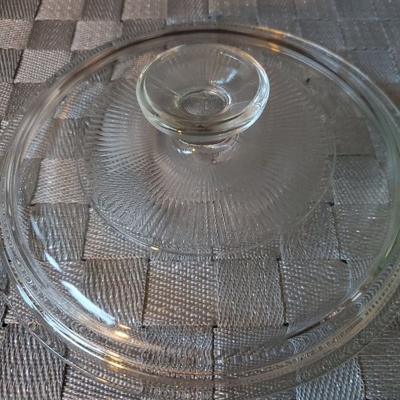 Pyrex G5C Glass Replacement Lid Round Ribbed Glass Lid Only - Picture 2 of 3